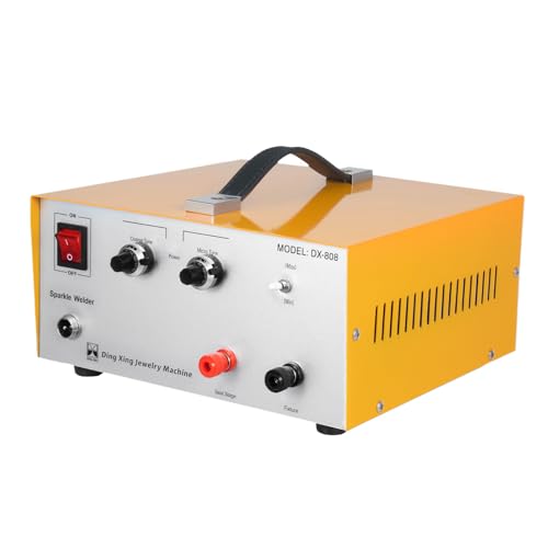 Jewelry Spot Welder Machine, 110V 80A Pulse Sparkle Spot Solder Machine,0.5-1.5mm Portable Jewelry Electric Soldering Machine with Foot Pedal for Gold Silver Platinum Spot Welding