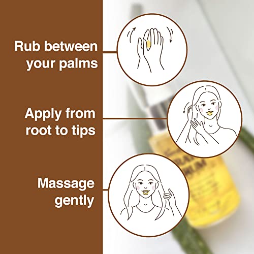 Keratin Hair Serum - Anti Frizz Hair Serum - Keratin Leave in Conditioner - Hair Smoothing Serum with Argan Oil - Hair Straightening Serum for All Hair Types - 2 Fl. Oz.