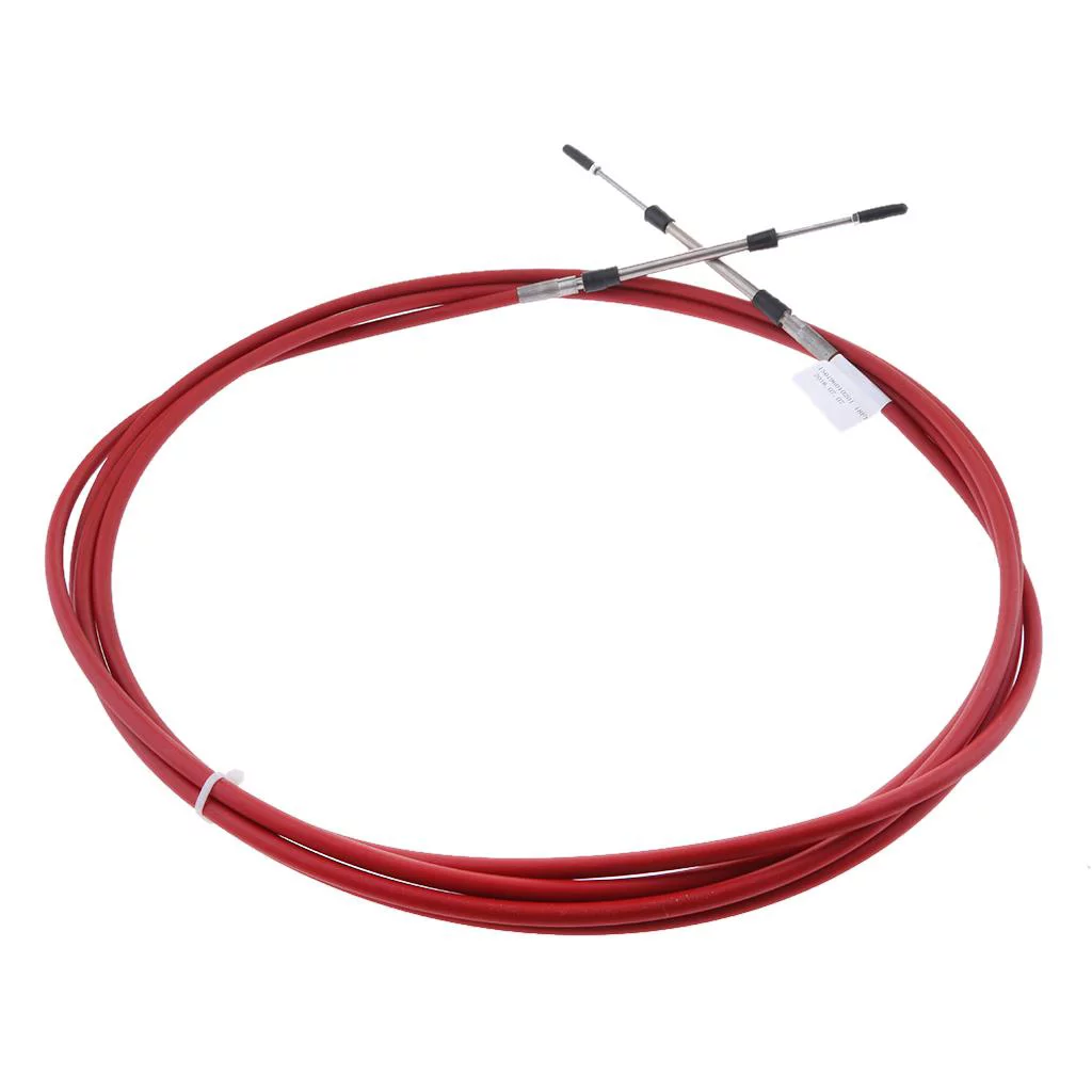 Red Throttle Remote Control Box Cable 8FT 10FT 11FT 13FT 15FT 16FT 18FT 19FT 20FT 21FT 23FT 26 Outboard 11 FT