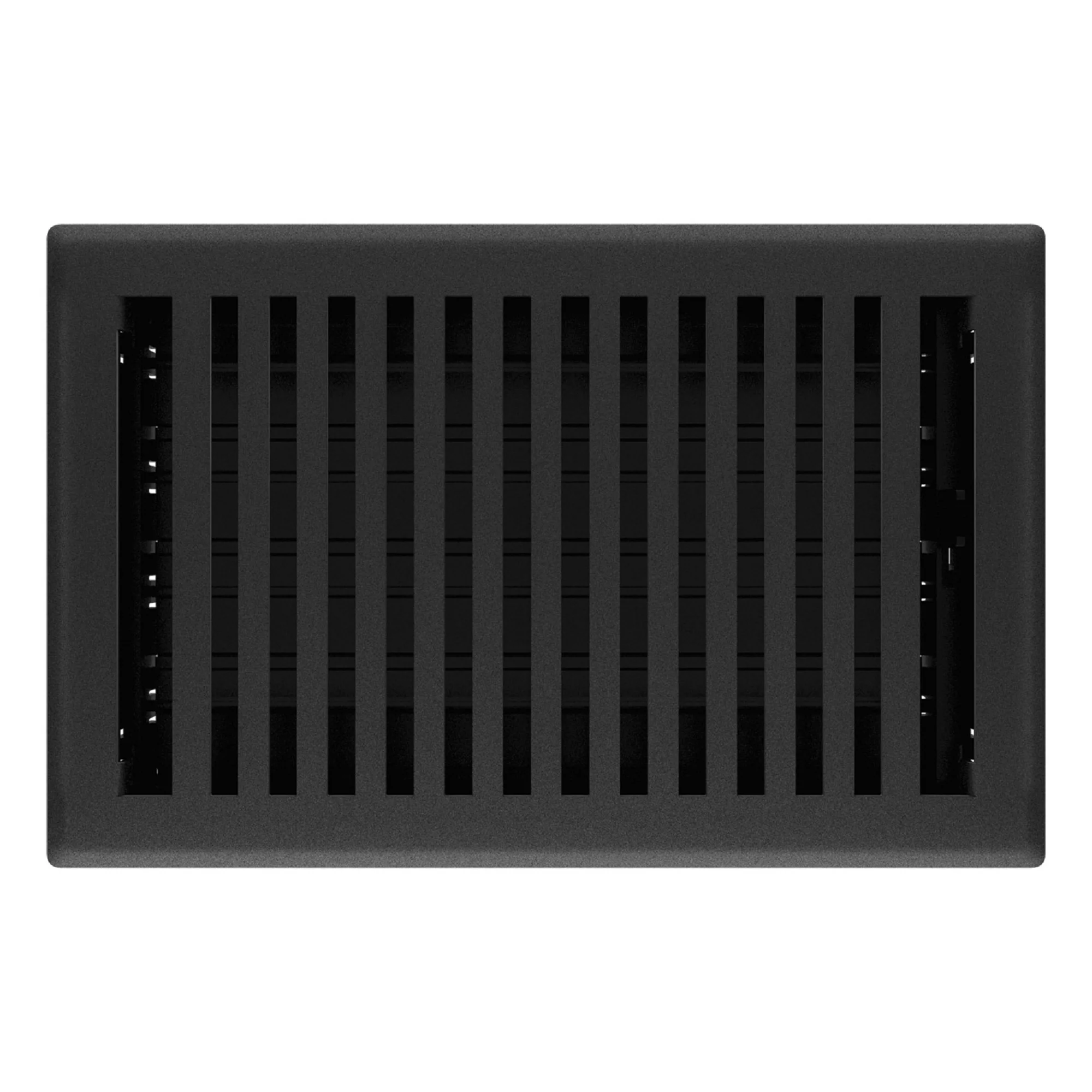 6in x 10in Imperial Montezuma Style Black Iron Metal Floor Register - Overall 7 1/4