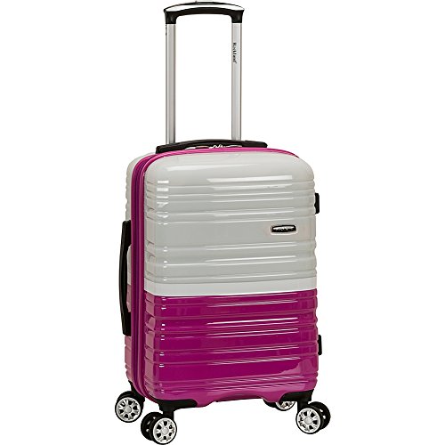 Rockland Melbourne Hardside Expandable Luggage with Spinner Wheels, 2TONENAVY, 2 Piece (20/28)