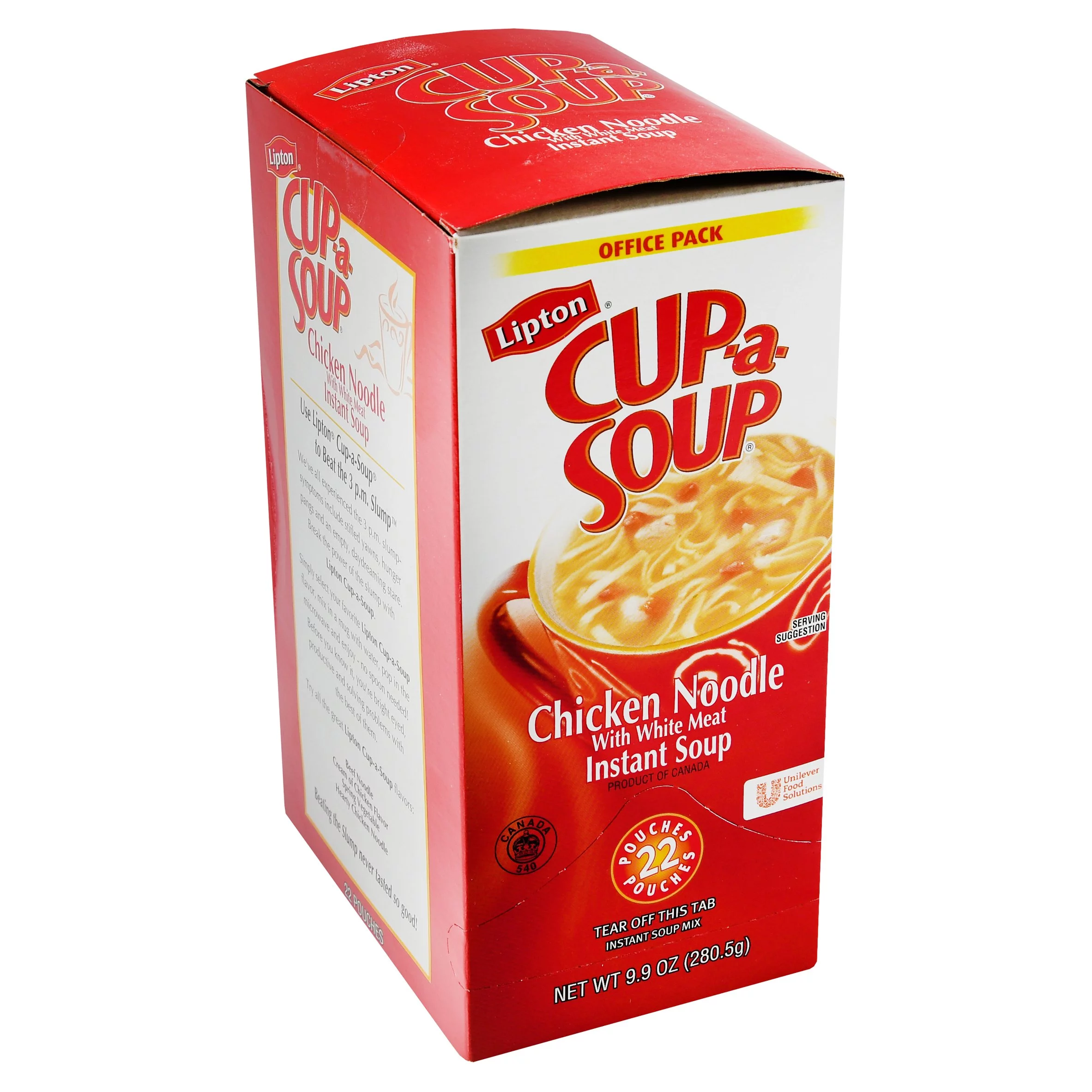 Unilever Food Solutions Lipton Cup-a-Soup Chicken Noodle Instant Soup Mix, 22 count, 9.9 oz