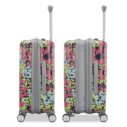 American Tourister Moonlight Hardside Expandable Luggage with Spinner Wheels, Blue Terazzo, 2-Piece Set (20/28)