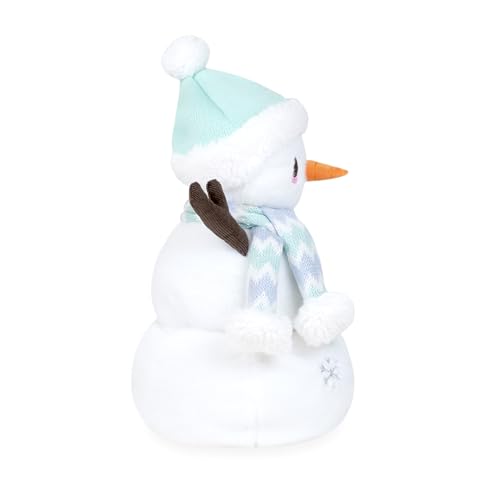 Cuddle Barn - Snowfrost The Snowman | Animated Dancing Light-up Christmas Snowman Plush Toy Activated by Carrot Nose Sings Winter Wonderland, 12 inches