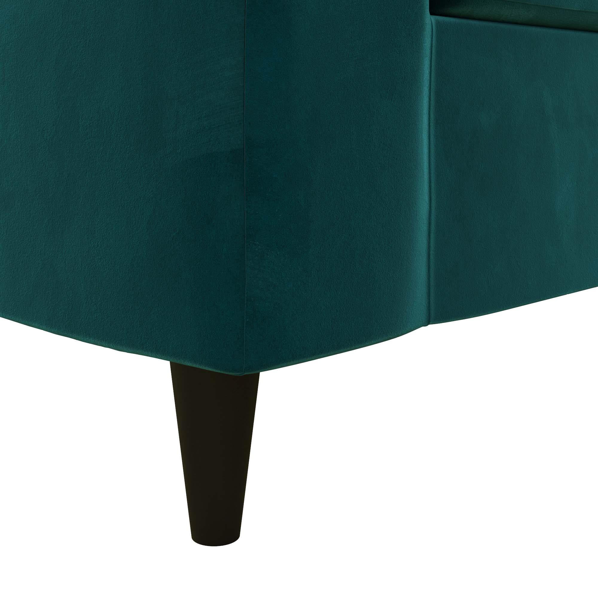 DHP Cooper 3 Seater Sofa, Green Velvet