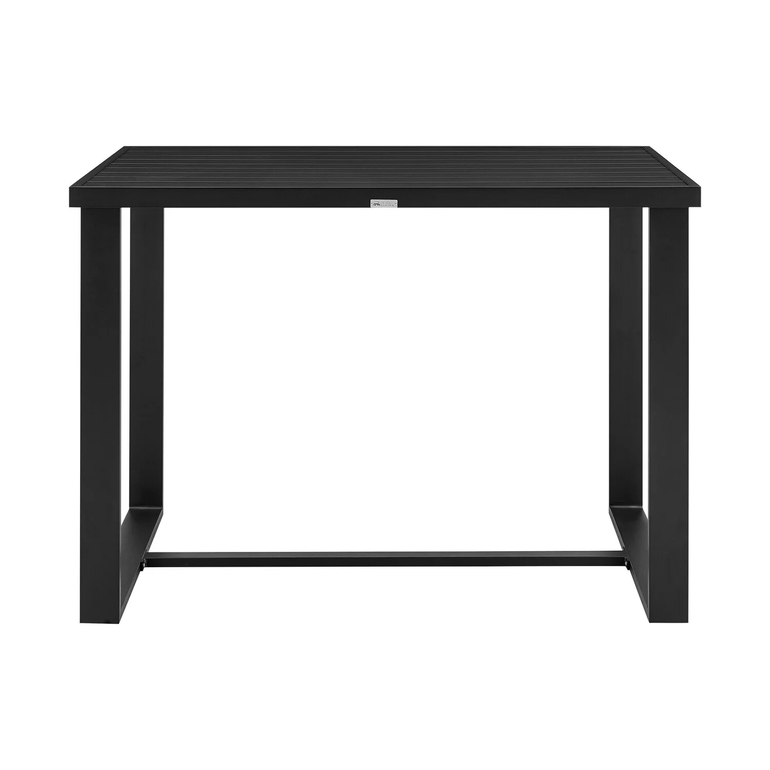 Benjara BM295634 59 in. Troy Rectangular Tabletop Patio Bar Height Dining Table, Black