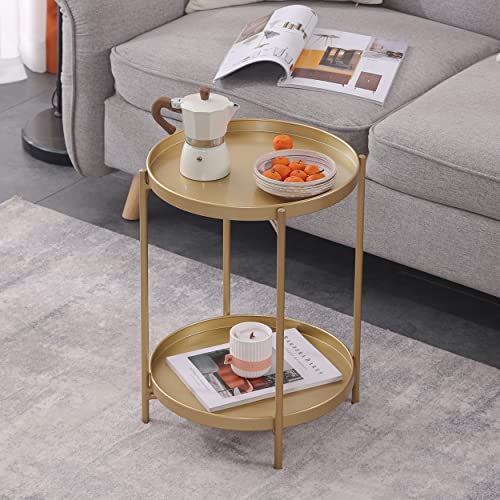 Tiita Rattan Nightstand Side Table, Bamboo Accent Bedside Tables, Glass Coffee Tables, Boho Wooden End Table with Storage for Small Space, Living Room and Bedroom