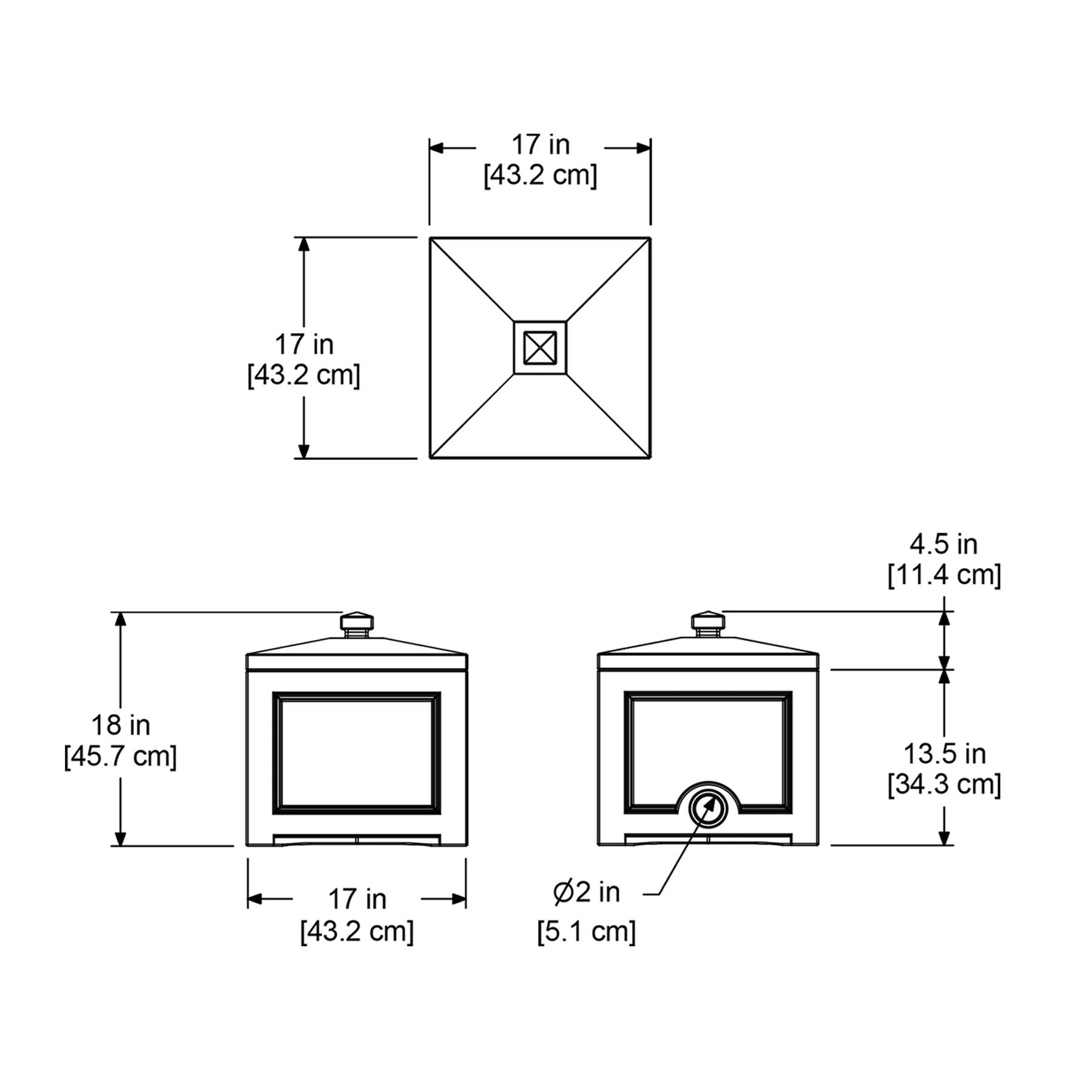 Mayne Fairfield Black 100ft Hideaway Garden Hose Bin