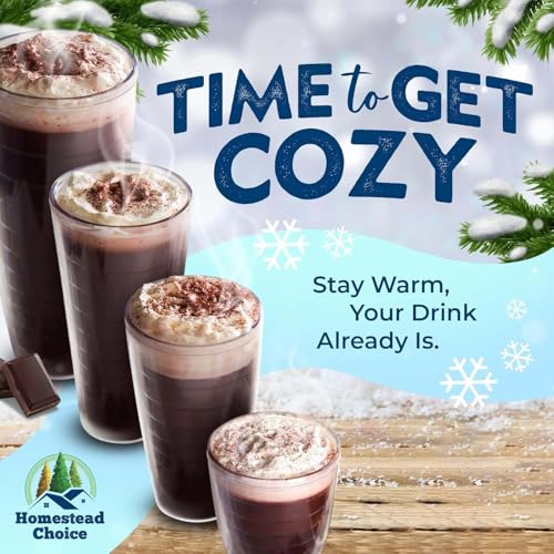 Homestead Choice 16oz Insulated Tumblers Plastic Keeps Drinks Cold & Hot, 4pack Double Walled Clear Insulated Drinking Glasses Cup, BPA-Free, Dishwasher Safe Reusable, Camping,Travel, Kitchen, Party