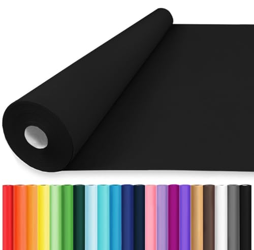 Vanhench Black Wrapping Paper, 17.5