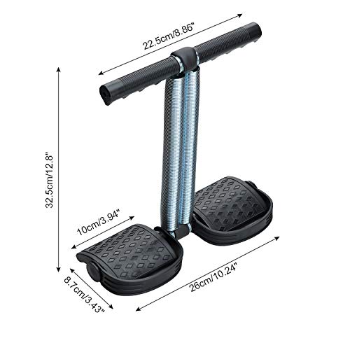 Elastic Sit Up Equipment, Pull Rope Dual Spring Tension Foot Pedal Sit Up Equipment for Abdominal, Leg Exerciser Tummy Trimmer Sport Fitness Slimming Training Bodybuilding at Home Gym