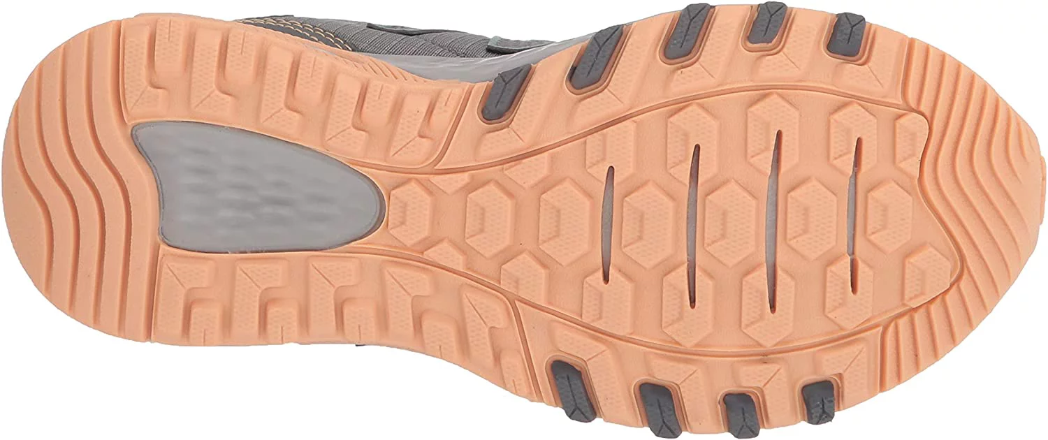 New Balance Womens 410 V7 Trail Running Shoe 10 Steel/Light Mango