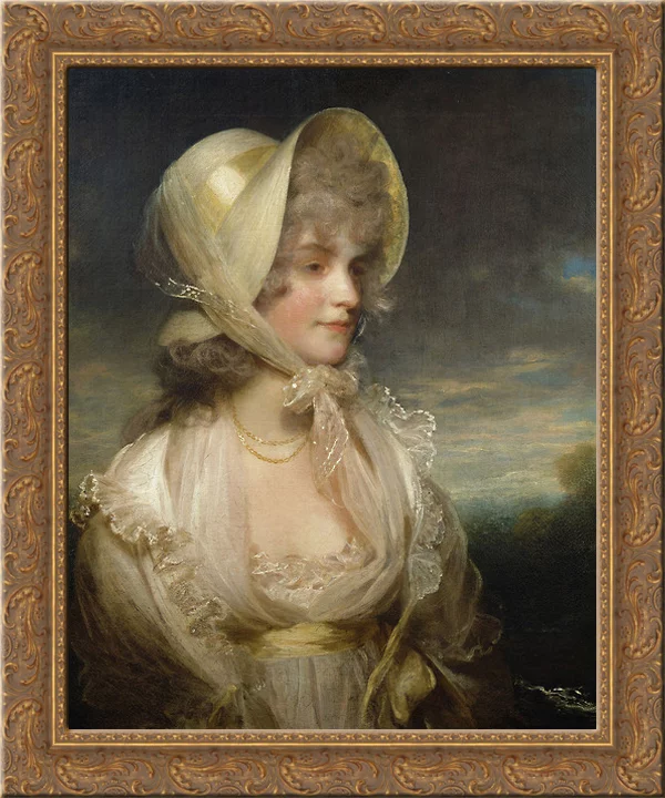 The Honorable Lucy Elizabeth Byng 24x20 Gold Ornate Wood Framed Canvas Art by John Hoppner