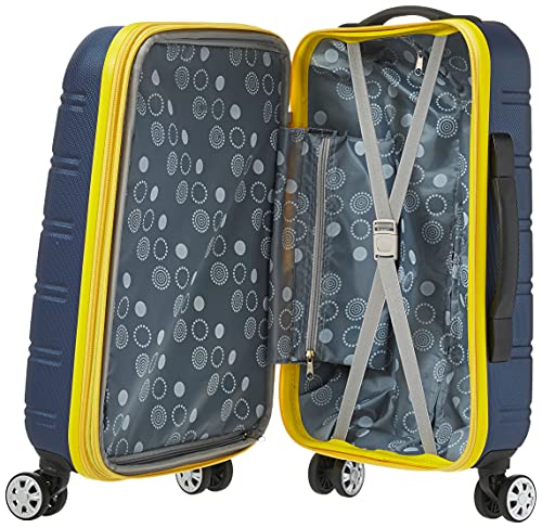 Rockland Melbourne Hardside Expandable Luggage with Spinner Wheels, 2TONENAVY, 2 Piece (20/28)