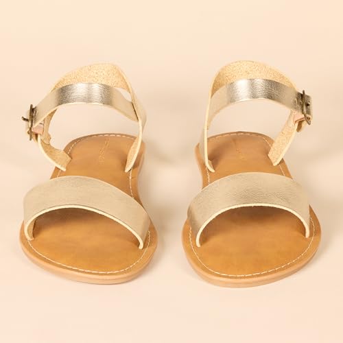 Amazon Essentials Women's Two Strap Buckle Sandal