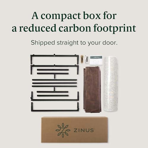 ZINUS Aidan Sling Accent Chair, Metal Framed Armchair with Shredded Foam Cushioning, Black