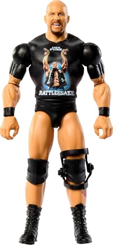 Mattel WWE “Stone Cold” Steve Austin Action Figure, Main Event Series #152 6-inch Collectible with 10 Articulation Points & Life-Like Look