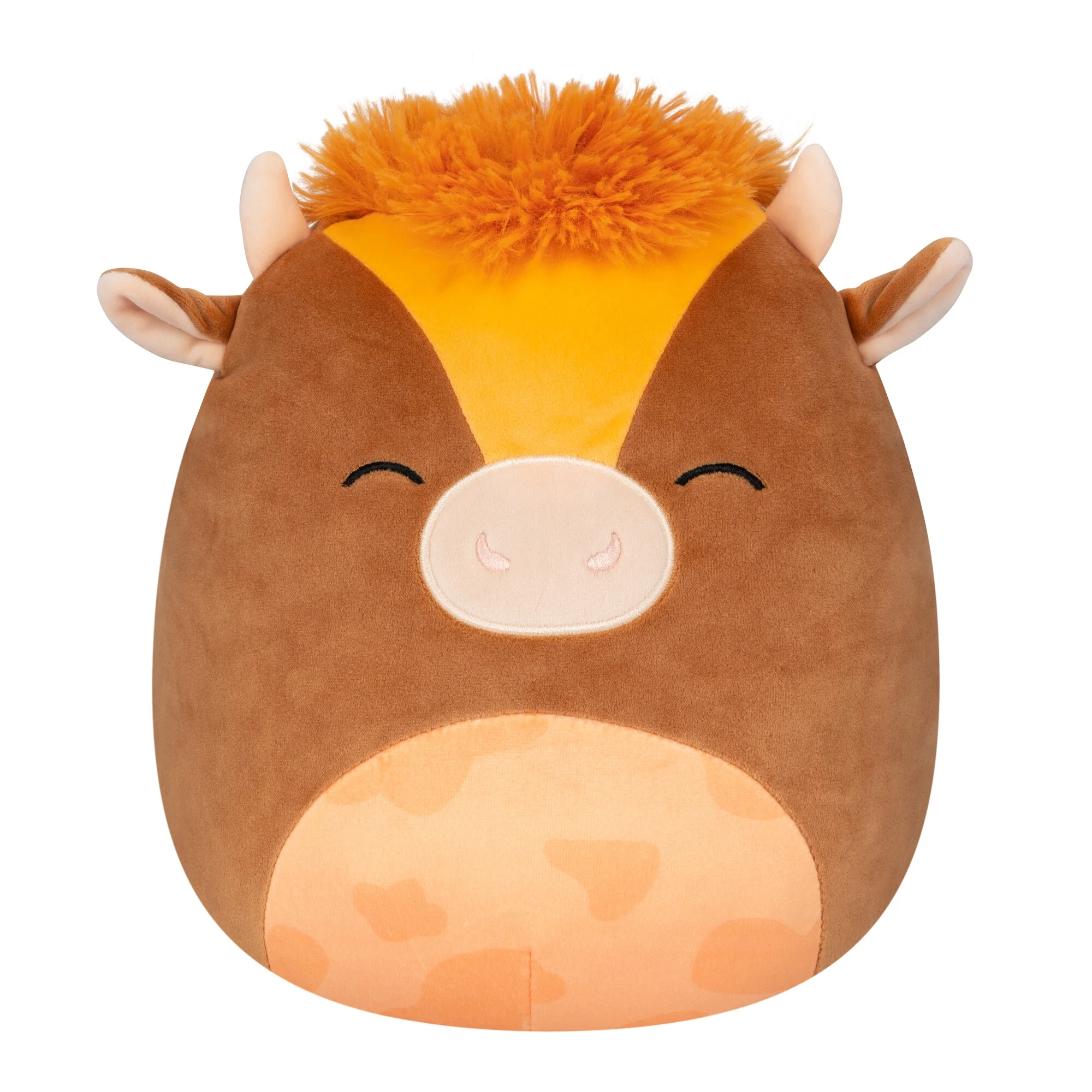 Squishmallows 10 inch Quinick the Dark Brown Spotted Cow - Child's Ultra Soft Stuffed Plush Toy