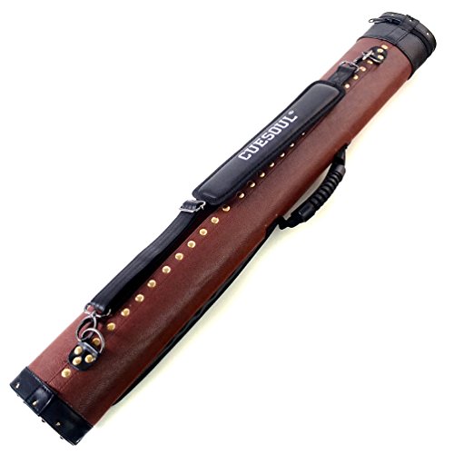 CUESOUL House Bar Pool Cue Sticks,Two Cue Sticks + 2x2 Pool Cue Case Hard