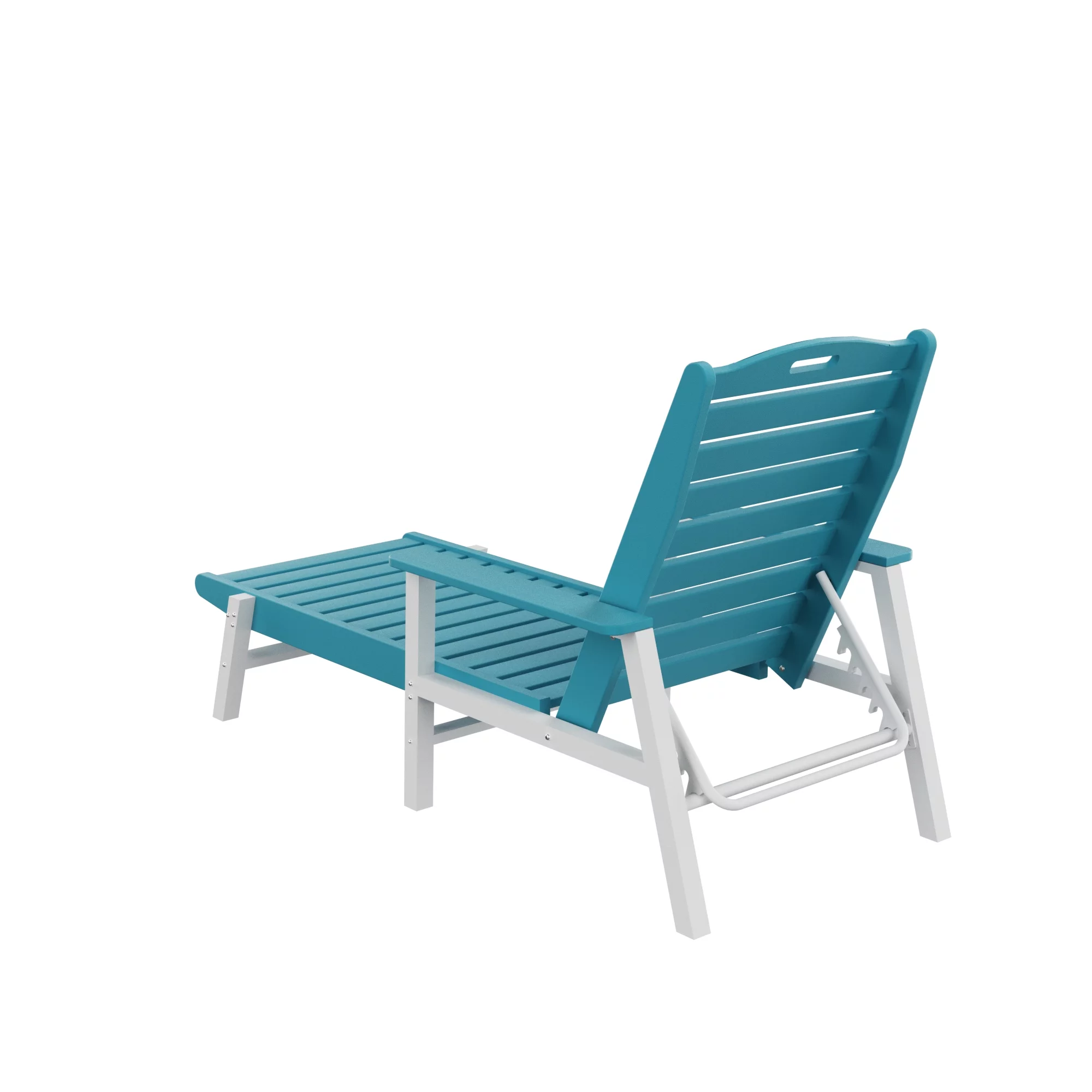 Outdoor Lounge Chair HDPE Adirondack Chair Waterproof White