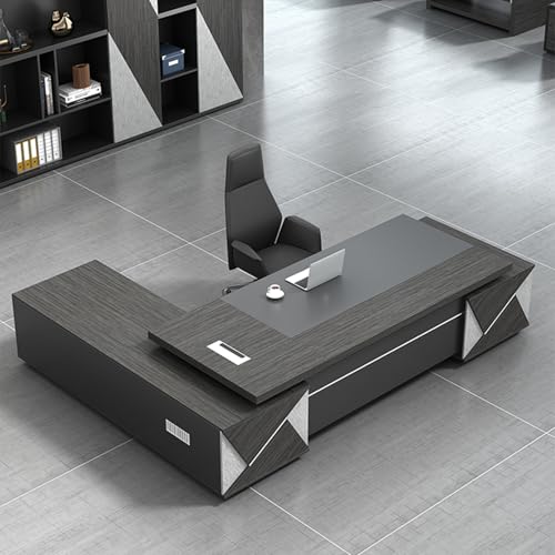 94-Inch Executive Desk, Large Computer Office Desk Workstation, Modern Simple Style Laptop Desk Study Writing Table Business Furniture for Home Office