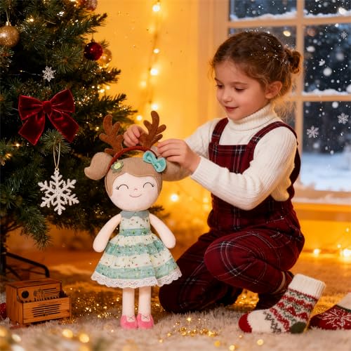 Gloveleya Baby Girl Gift First Baby Doll Plush Doll Print Sunflowers