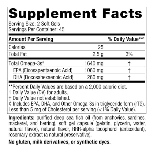 Nordic Naturals EPA Xtra, Lemon - 90 Soft Gels - 1640 mg Omega-3 - High-Intensity EPA Formula for Positive Mood, Heart Health & Healthy Immunity - Non-GMO - 45 Servings