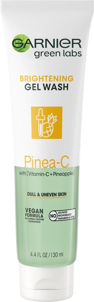 Garnier Green Labs Pinea-C Brightening Gel Washable Cleanser, , 4.4 fl. oz. (Pack of 2)