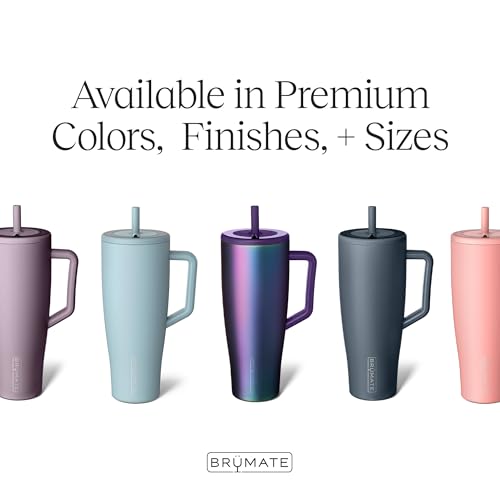BrüMate Era 40 oz Tumbler with Handle and Straw | 100% Leakproof Insulated Tumbler with Lid and Straw | Made of Stainless Steel | Cup Holder Friendly Base | 40oz (Nightfall Blue)
