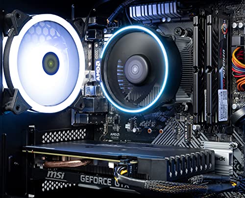 Skytech Nebula Gaming PC Desktop, Ryzen 5 5600 3.5 Ghz (4.4GHz Turbo Boost), NVIDIA RTX 3050 6GB GDDR6, 1TB SSD, 16GB DDR4 RAM 3200, 650W Gold PSU, Wi-Fi, Win 11 Home