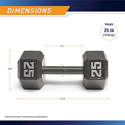 Marcy Cast Iron Hex Dumbbells Collection - Available size from 3-lb to 100-lb, SOLD INDIVIDUALLY