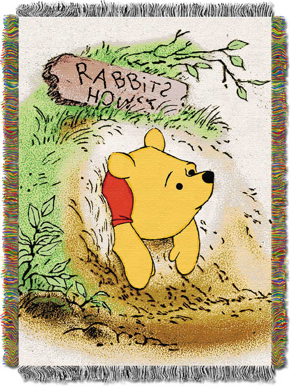 Winnie The Pooh Vintage Pooh Woven Tapestry Throw Blanket