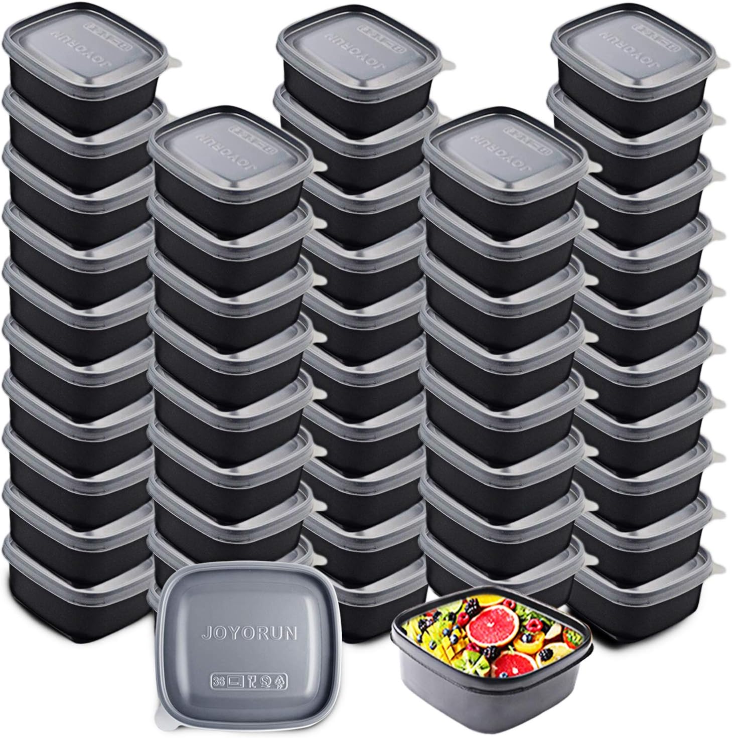 Meal Prep Containers Food Storage Containers with Lids - Stackable, Microwave, Dishwasher & Freezer Safe - 8.5 oz, 50 Packs