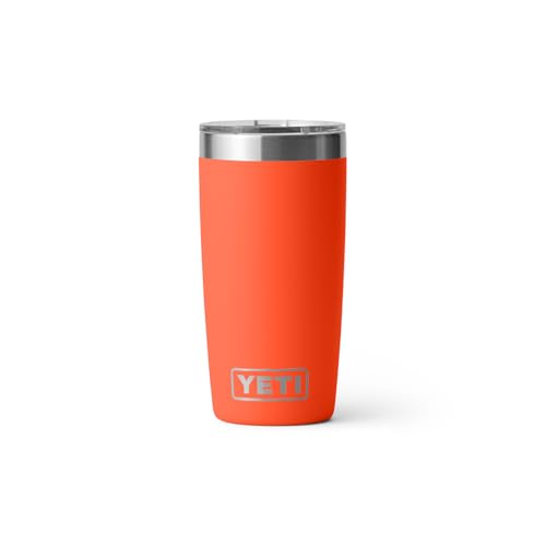 YETI Rambler 10 oz Tumbler, Stainless Steel, Vacuum Insulated with MagSlider Lid, Firefly Yellow