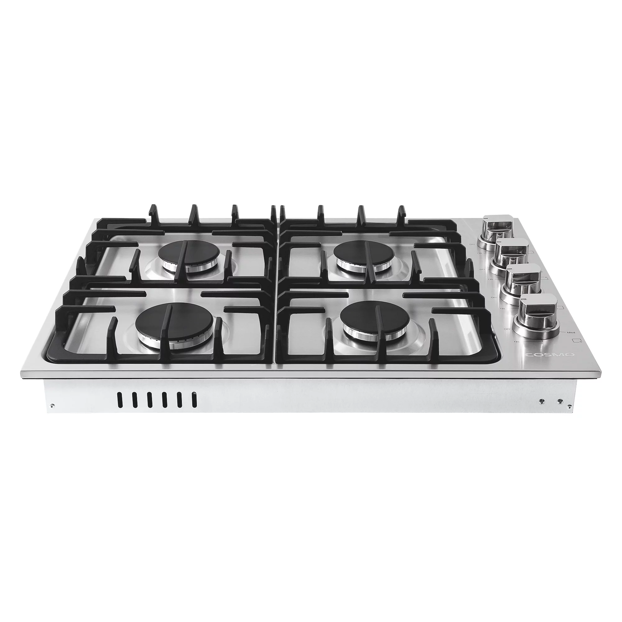 Gas Cooktop with 4 Sealed Italian Made Burners in Stainless Steel