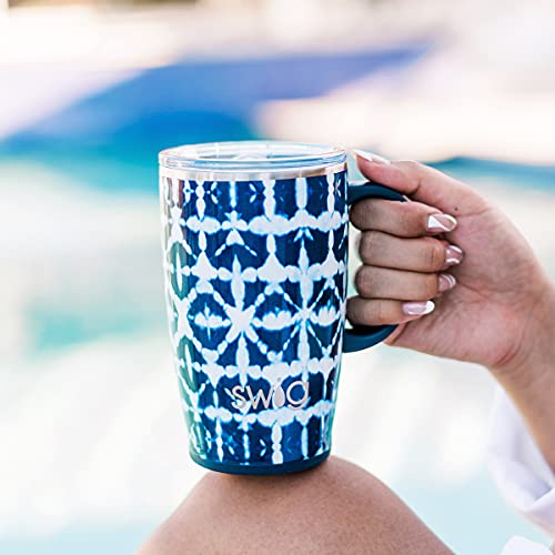 Swig Life 18oz Travel Mug, Insulated Tumbler with Handle and Lid, Travel Coffee Mug, Cup Holder Friendly Travel Mug, Stainless Steel 18 oz Tumbler, Reusable Insulated Tumbler with Lid (Pink Lemonade)