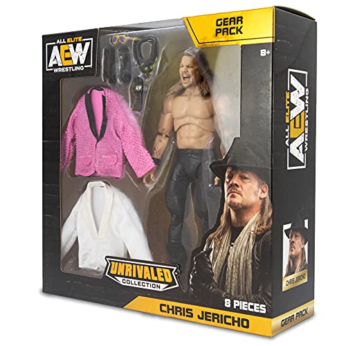 All Elite Wrestling Unrivaled Collection Chris Jericho Gear Pack - 6.5-Inch AEW Action Figure - Series 5 - Amazon Exclusive