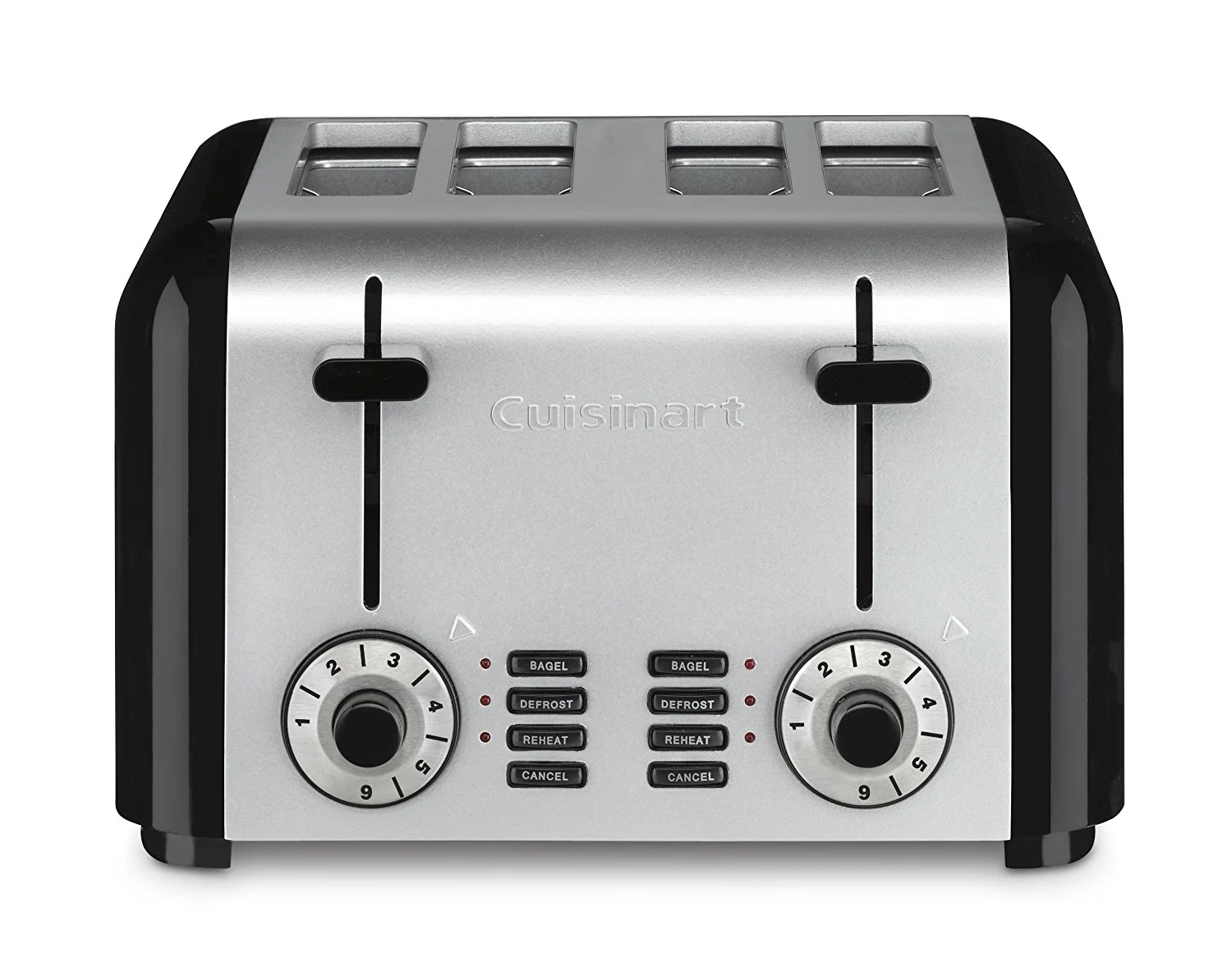 Restored Cuisinart 4-Slice Compact Stainless Toaster , Black/Stainless (Refurbished)
