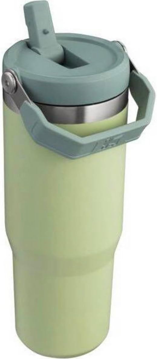 STANLEY 30 oz Stainless Steel Ice Flow Flip Straw Tumbler (Pale Lime)
