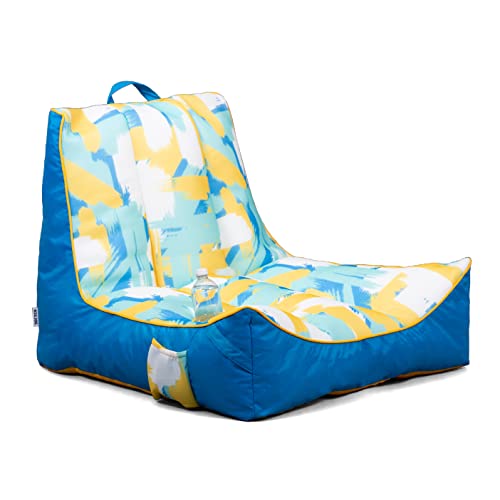 Big Joe Captain's Float No Inflation Needed Pool Lounger, Double Sided Mesh, Quick Draining Fabric