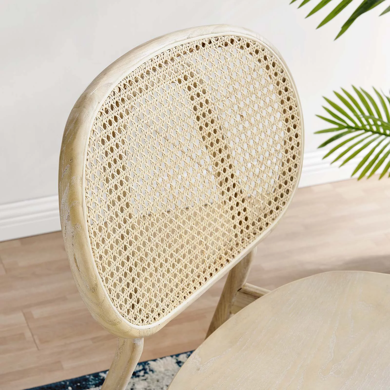 Modway Malina Wood Dining Side Chair Set of 2 in Gray