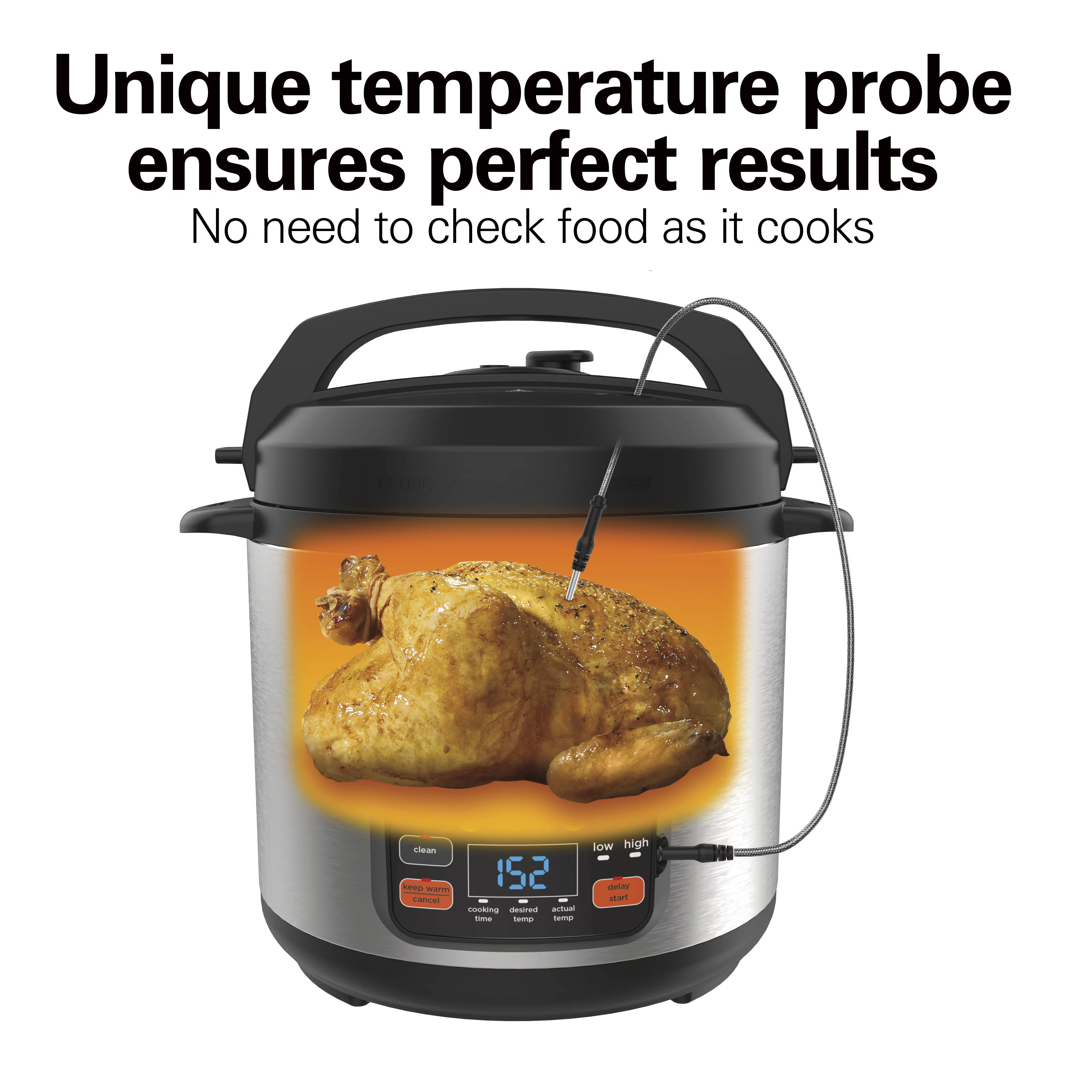 Hamilton Beach Precision Pressure Cooker, 6 Quart Capacity, 34506
