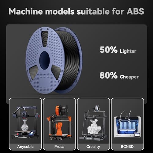 3D Printer Filament, ABS Filament 1.75mm, High Strength and Toughness, Dimensional Accuracy +/- 0.02mm, 1kg(2.2lbs) 3D Printing Filament (Gold)