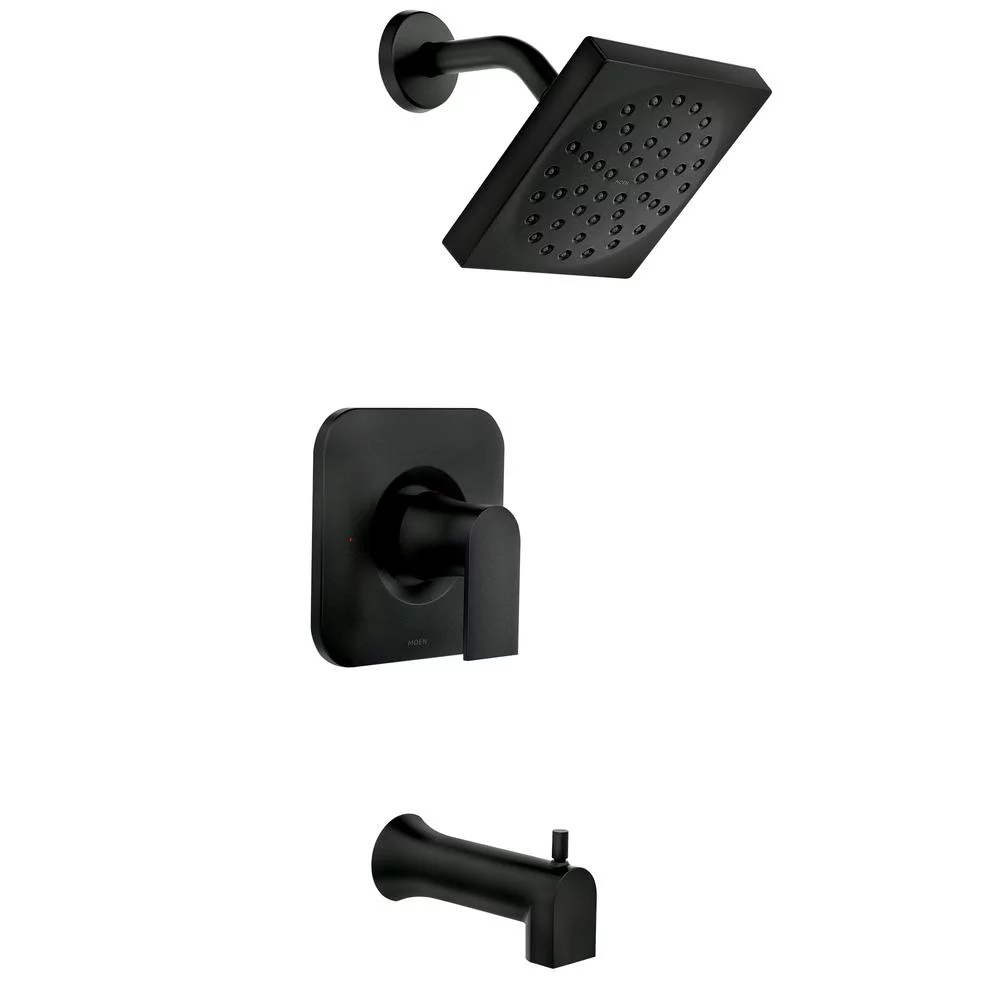 Moen Genta 1-Handle Matte Black Tub and Shower Faucet