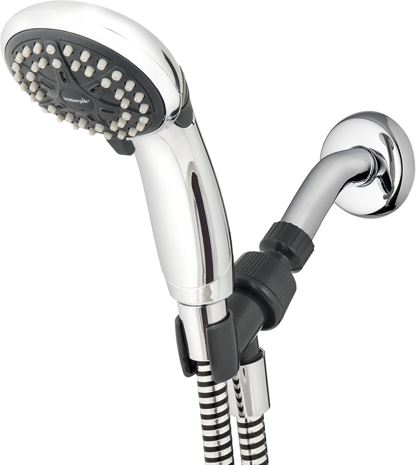 Waterpik Handheld Shower Head Eco Flow Low Flow Water Saving Shower 1.6 GPM, 4 Spray Modes, DIY Easy Installation, Chrome Finish, VBE-453