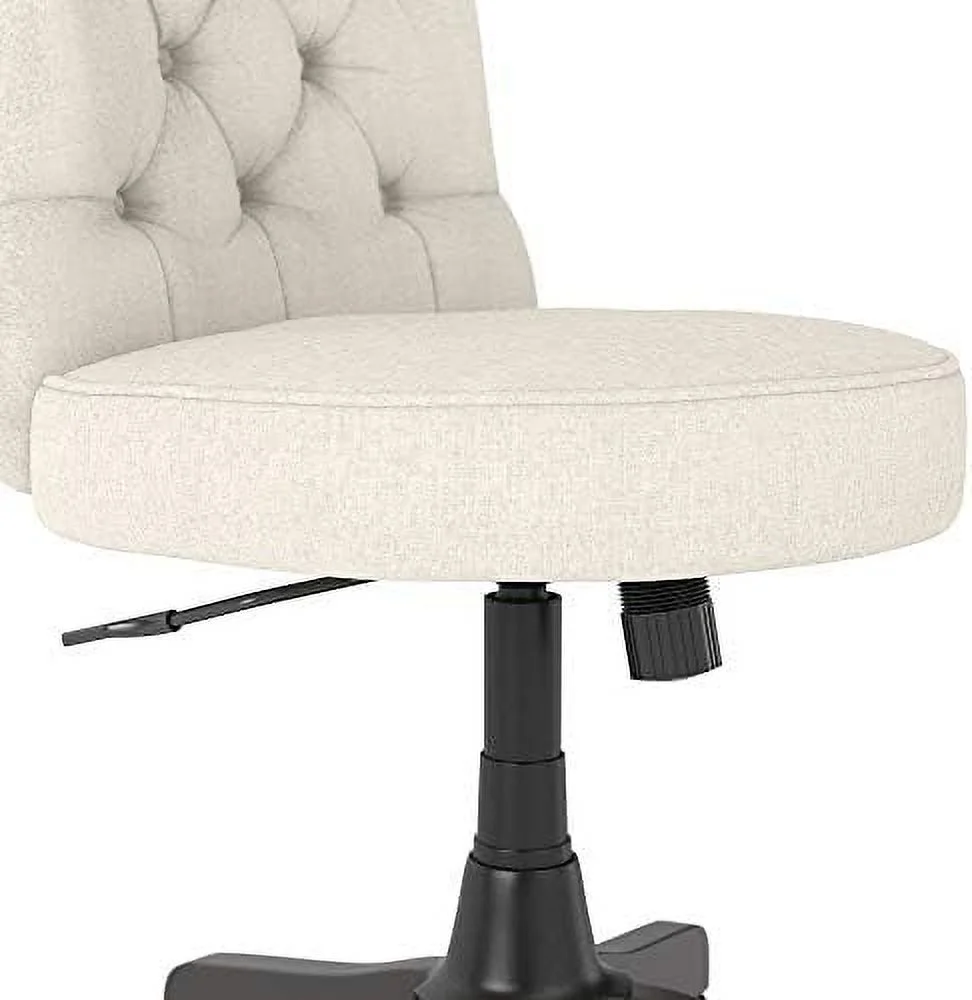 HOOMHIBIU Key West Mid Back Tufted Office Chair  Light Gray Fabric