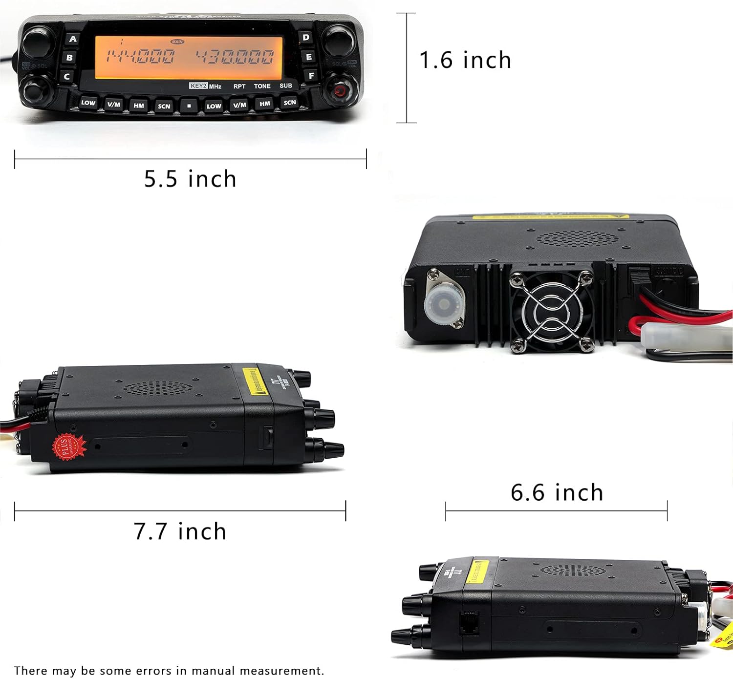 TYT TH-9800D Plus Version Quad Band Cross-Band 50W Mobile Transceiver Vehicle Radio Amateur Base Station, Cable/Software incl