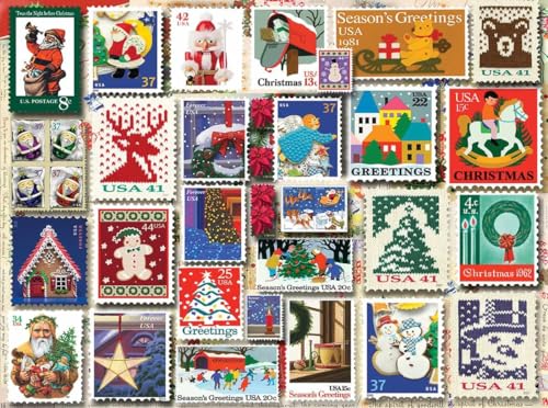 White Mountain 1000 Piece Jigsaw Puzzle Winter Christmas Holiday Puzzles for Adults and Kids 24