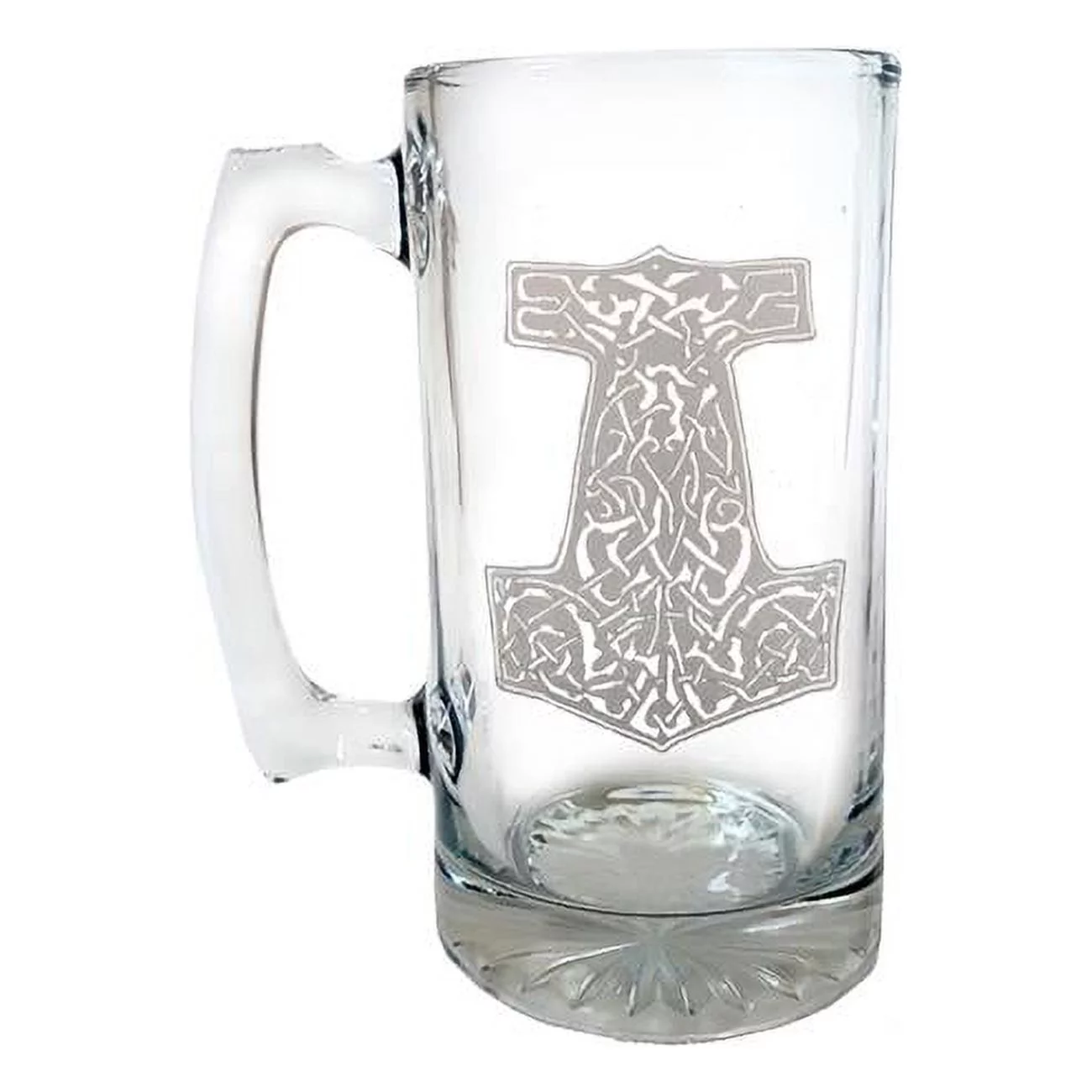 Lyoncraft SSMJ01 16 oz Mjolnir Thors Hammer Engraved Stein Glass
