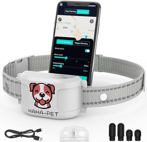 GPS Electric Dog Fence - Wireless Containment System with Free App, Customizable Boundaries & Waterproof Training Collar. Waterproof SmartPortable Fence for Outdoor Use, Suitable for Most Dogs
